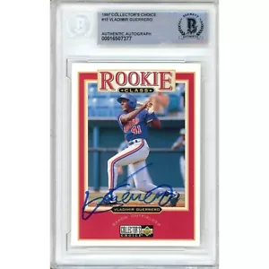 Vladimir Guerrero Auto 1997 Collectors Choice #10 RC Expos Signed Beckett Slab - Picture 1 of 5