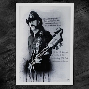 'LEMMY' - Lemmy/Motorhead Spray Paint Art print - Picture 1 of 2