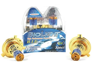 H4 12V 60/55W 5000k Super Plus 120 Xenon 1 Pair Halogen Globes/Bulbs BIOLIGHT - Picture 1 of 1