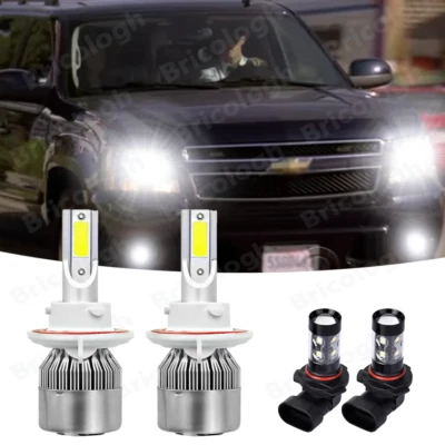 Kit combinado de 4 bombillas de faros LED altos/bajos + antiniebla para Chevrolet HHR 2006-11 6000K Foto 1 de 4