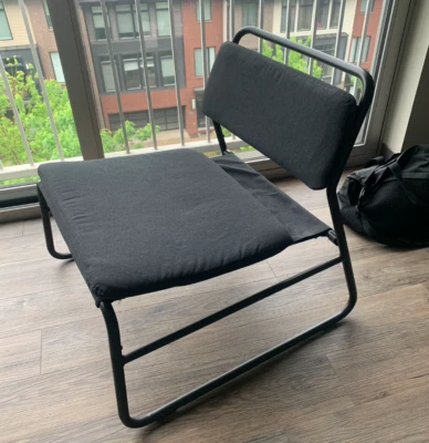 Silla IKEA LINNEBÄCK ligeramente usada | Vissle gris oscuro, versátil Foto 1 de 4