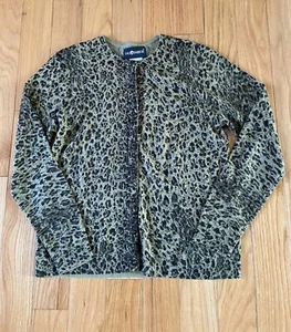 Sag Harbor Button Down Leopardenmuster Pullover Größe Small - Bild 1 von 3