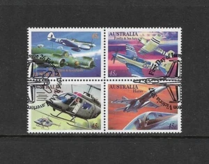 AUSTRALIA 1996 Military Aviation, No.2, block of 4, used, first day cancel - Picture 1 of 1