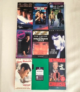 Lot of 9 Tom Cruise VHS Movies ~ Top Gun, Risky Business, Cocktail and More - Picture 1 of 22