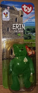 Erin the Bear 1996 McDonalds Ty Beanie Baby seltener Fehler 1993 Butt Tag OakBrook IL - Bild 1 von 2