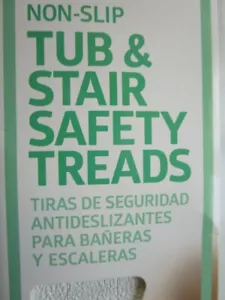 TUB & STAIR SAFETY TREADS ~ 8 WATERPROOF, SELF~ADHESIVE & NON~SLIP BRAND NEW - Picture 1 of 4