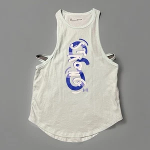 Under Armour Tank Top Girls Athletic Strong Blue Green Dance Workout YMD Medium - Picture 1 of 6