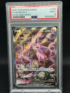 2021 Pokemon Sword & Shield Evolving Skies #180 Full Art / Espeon V PSA 9 - Bild 1 von 1
