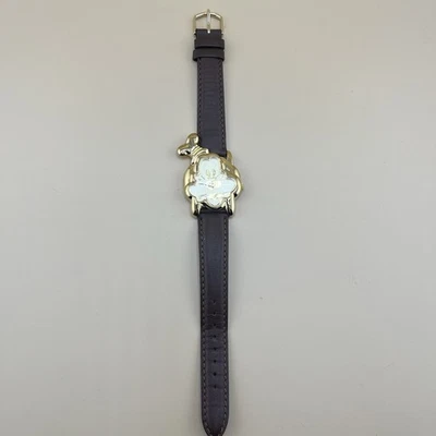 Reloj de cuarzo vintage LORUS Seiko Disney Goofy 32 mm caja dorada cuero tostado RZK368 Foto 1 de 4