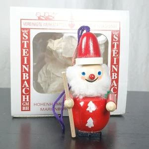 Neu Germany Steinbach Weihnachtsmann mit Stab und Geschenktüte 3 1/2" Weihnachtsschmuck  - Bild 1 von 7