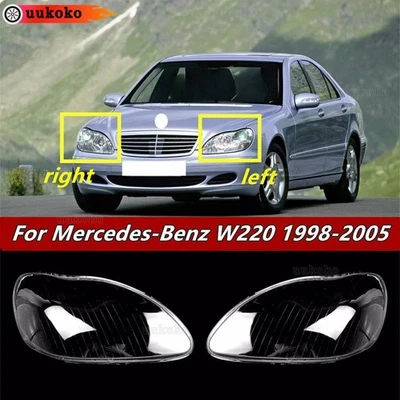 Пара автомобильных фар объектив крышка фары прозрачный корпус для Benz W220 1998-2006 - Изображение 1 из 4