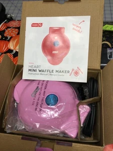MINI GOFRERA CORAZÓN POR TABLERO FOLLETO DE RECETAS INCLUIDO - Imagen 1 de 11