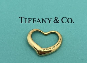 Colgante corazón abierto de oro amarillo de 18 quilates Tiffany & Co. Elsa Peretti - Imagen 1 de 4