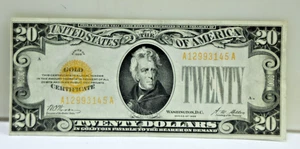 1935-A Yellow Seal $1 Dollar Silver Certificate North African WW2 Issue - Picture 1 of 2