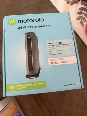Motorola MB7621 24x8 DOCSIS 3.0 Cable Modem - New - Image 1 of 3