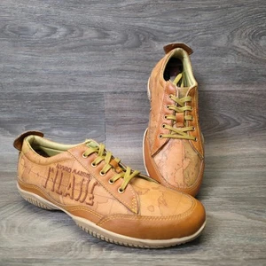 Sneakers Alviero Martini donna US 4,5-5 Italia stampa mappa pelle vintage travelcore - Foto 1 di 17