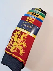 Harry Potter Socks Men's Casual Crew Socks 6 Pairs Mens Size 8-12 Bioworld - Picture 1 of 3