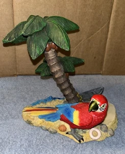 Tropischer Papagei & Palme Weinflaschenhalter als Aufsteller Statue - Bild 1 von 10