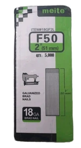 18 Gauge Brad Nails, 2-Inch 18GA Brad Nails, Galvanized Nail Gun Nails for Pn... - Picture 1 of 6