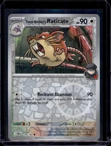 Team Rocket's Raticate SV10: Destined Rivals Pokémon 148/182 Reverse Holo NM+ - Picture 1 of 2