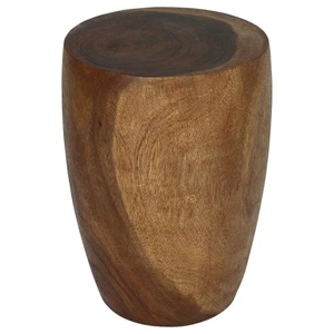 Haussmann Wood Merlot End Table 15 D x 20 inch Height Walnut Oil - Picture 1 of 9