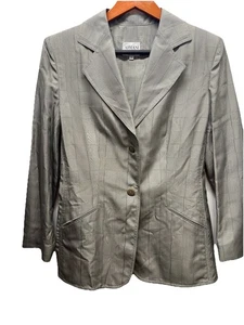 Vintage Armani Collezioni Damen Blazer 8 Seidenmischung Grau - Bild 1 von 8