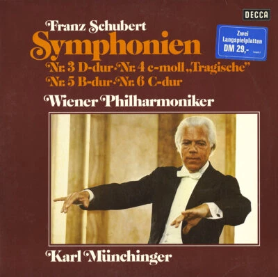 SCHUBERT Symphonies 3 - 6 MUNCHINGER Vienna PO Decca DK-11552 2LP Gatefold EX - Image 1 of 3