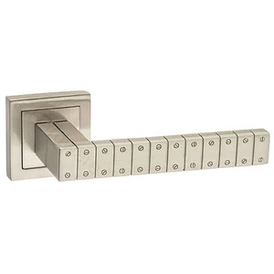 Türgriffe - Bianca Innentürgriff Hebel auf eckiger Rose - Nickel satiniert - Bild 1 von 1