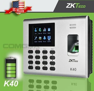ZKteco Huella Digital K40 Tiempo Asistencia Biométrica con Batería, Reloj EmpleadorZK - Imagen 1 de 7