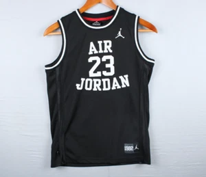Air Jordan Youth Stitch Jersey #23 Size Medium 10-12 Yrs Black 23 Michael Jordan - Picture 1 of 9
