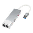 Zewnętrzna wielofunkcyjna karta dźwiękowa USB stop aluminium 3 terminale wejściowe