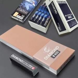 Naniwa Diamond Whetstone #400 DR-7504 Square Sharpening Stone Sharpener Beige - Picture 1 of 18