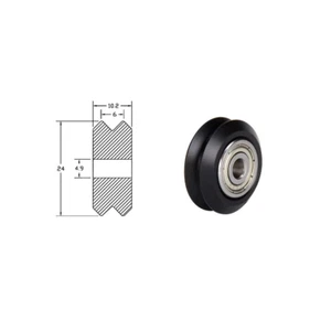 W625ZZ V Groove Bearings, Plastic Linear POM Pulley Wheel Roller Printer Bearing - Picture 1 of 3