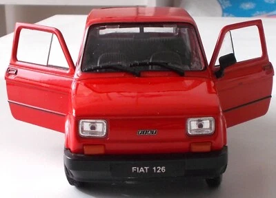 FIAT 126 WELLY 1/24 METALLO NO POLITOYS, CORGI, DINKY - Immagine 1 di 4