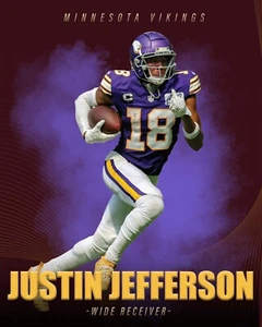 Justin Jefferson 8x10 Quality Photo Minnesota Vikings Fan/Man cave collection - Picture 1 of 1
