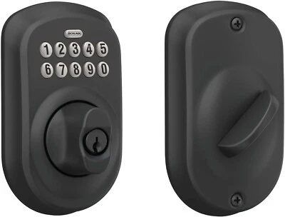 Schlage BE365 V PLY 622 Plymouth Keypad Deadbolt, Electronic Keyless Entry Lock - Image 1 of 3