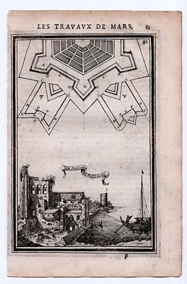 1671 Manesson Mallet Antique Print, Map, View, Old Marseille Cathedral, France - Image 1 of 2
