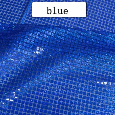 Square Paillette Sequin Fabric Laser Shiny Cloth Wedding Stage Decor Costume DIY - Image 1 of 4