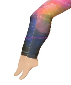 MEDIAS SIN PIES STAR GALAXY Multicolores Opacas Suaves Elastizadas REINO UNIDO Talla S-M - Imagen 1 de 5