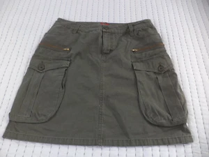 Mossimo Green Cargo Utility Outdoor Cotton Skirt With Pockets Teens Size 13 - Picture 1 of 6