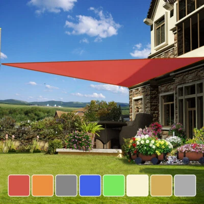 HOME-GALAXY Outdoor Sun Shade Sail Canopy Garden Sun Cover Patio Sunscreen UV Block Triangle
