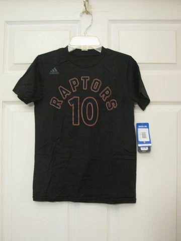 NBA Raptors Derozan Boys Shirt Small NWT Adidas #10 Toronto Black Cover