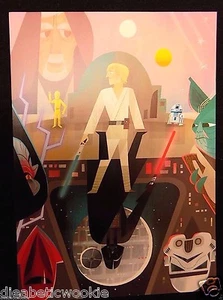 STAR WARS Celebration VII 7 Disney art print postcard Darth Vader Luke Jedi - Picture 1 of 3