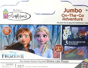 Disney Frozen II Jumbo On-The-Go Adventure 70 Removable Stickers 3 Background - Picture 1 of 7