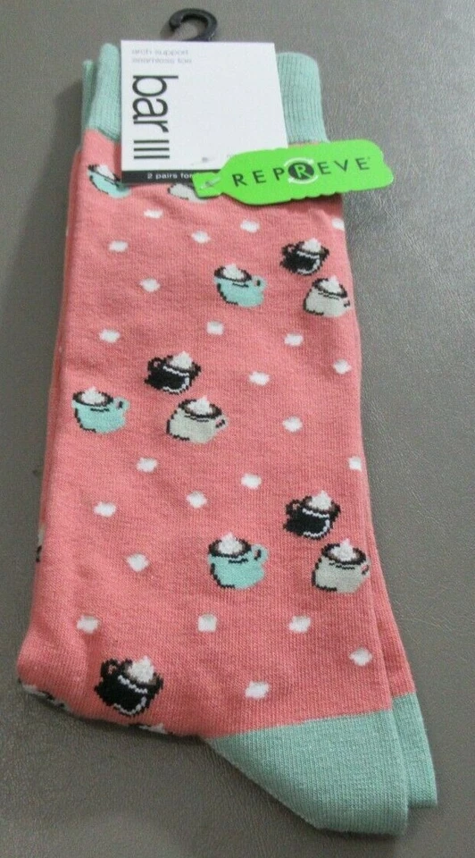 Bar III Hombre 1 Par Calcetines Novedad, Patrones y Colores Surtidos, Zapato Talla 7-12 Foto 1 de 1