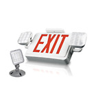 LED Indoor Exit Sign Emergency Light Remote Capable Red Letters Fire Resistant 
