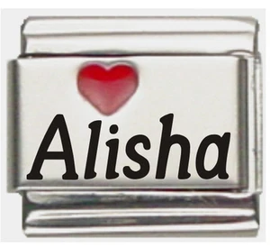 Alison Laser Name Italienisch Charm Link - Bild 1 von 7
