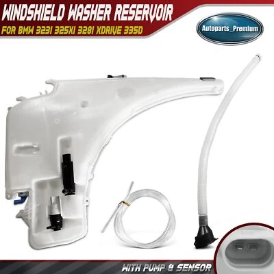 Depósito de lavadora de parabrisas con bomba y tapa para BMW 323i 325xi 328i xDrive 335d Foto 1 de 4