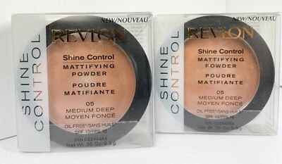 New (2) REVLON SHINE CONTROL MATTIFYING POWDER - 05 MEDIUM DEEP **RARE - Image 1 of 4