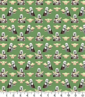 All New Star Wars Mandalorian 100% Cotton Fabric FQ, 1/4, 1/2 Yard & 4 Patterns - Image 1 of 2